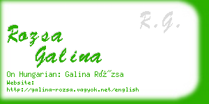 rozsa galina business card